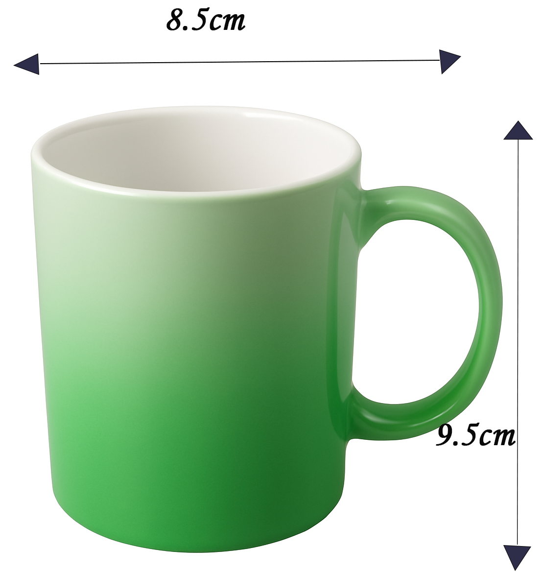 Custom 11 oz 2Shade Ceramic Sublimation Mug – Heat Press Compatible, Customizable Cup printing in India
