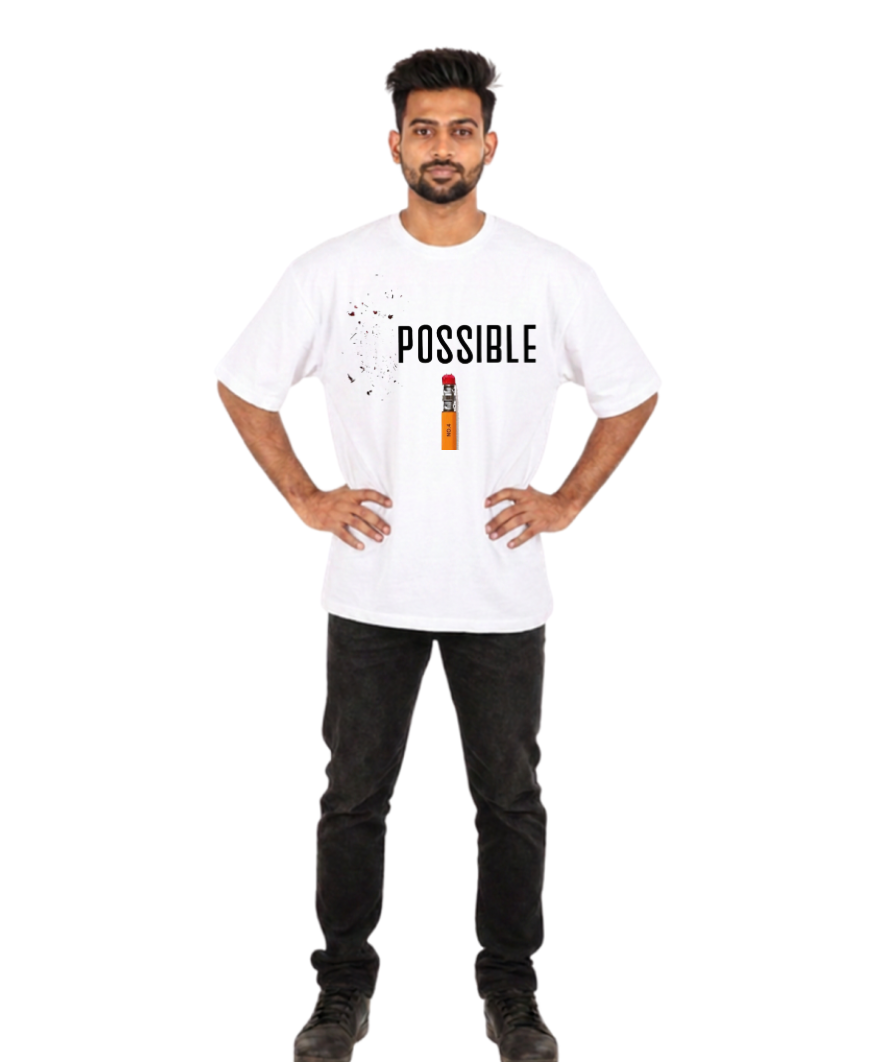 Custom Customized Unisex Oversized T-Shirt 240 GSM | 100% Cotton | Half Sleeve | Personalised Print print view 7
