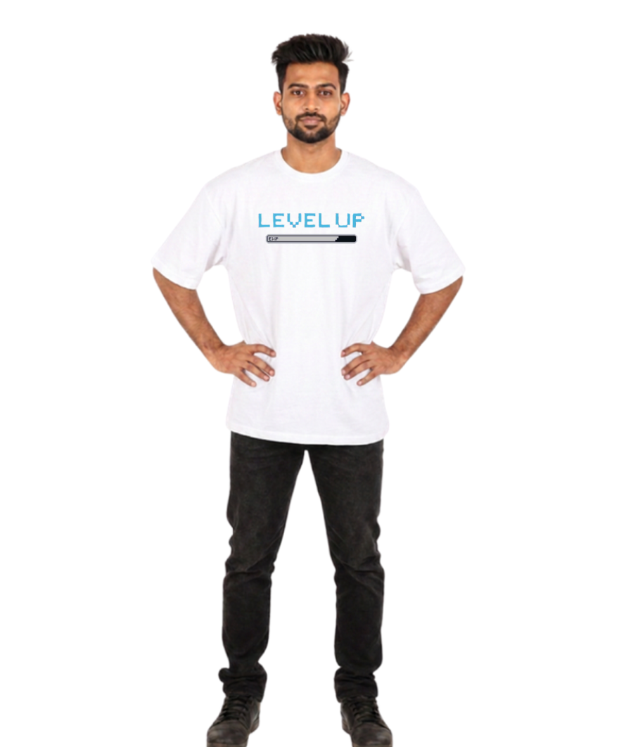 Custom Customized Unisex Oversized T-Shirt 240 GSM | 100% Cotton | Half Sleeve | Personalised Print print view 9
