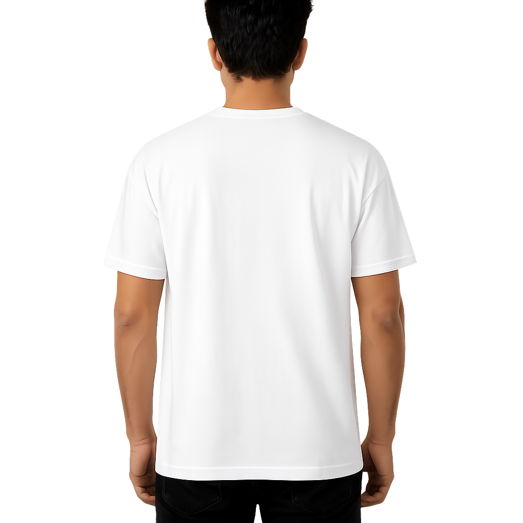 Custom Customized Cotton T-Shirt for Men & Women | Regular Fit | Half Sleeve | DTF Printed | Sizes S to XXXL print view 4