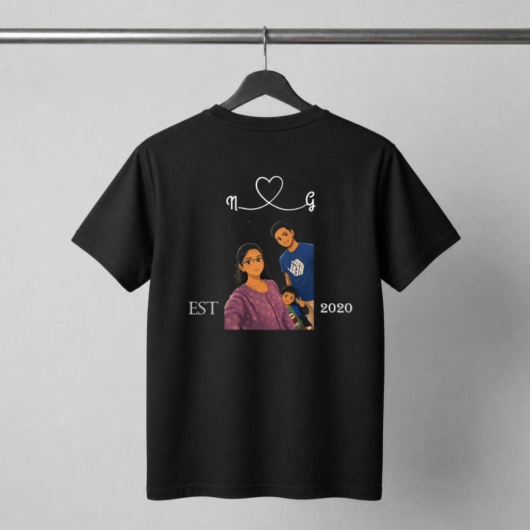 Custom Customized Cotton T-Shirt for Men & Women | Regular Fit | Half Sleeve | DTF Printed | Sizes S to XXXL print view 3