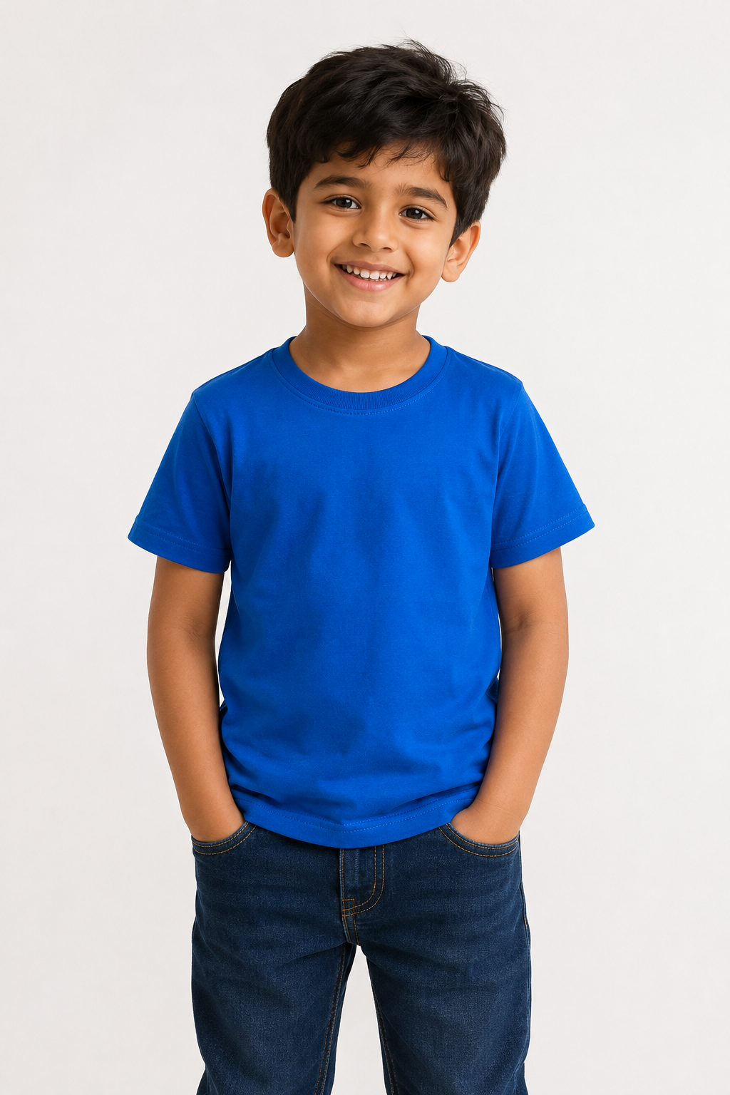 Custom Customized Kids T-Shirt 100% Cotton | Name, Image & Quote Printing | Half Sleeve Round Neck | Ages 1.5–6 Years | Red, Blue & Pink print view 6