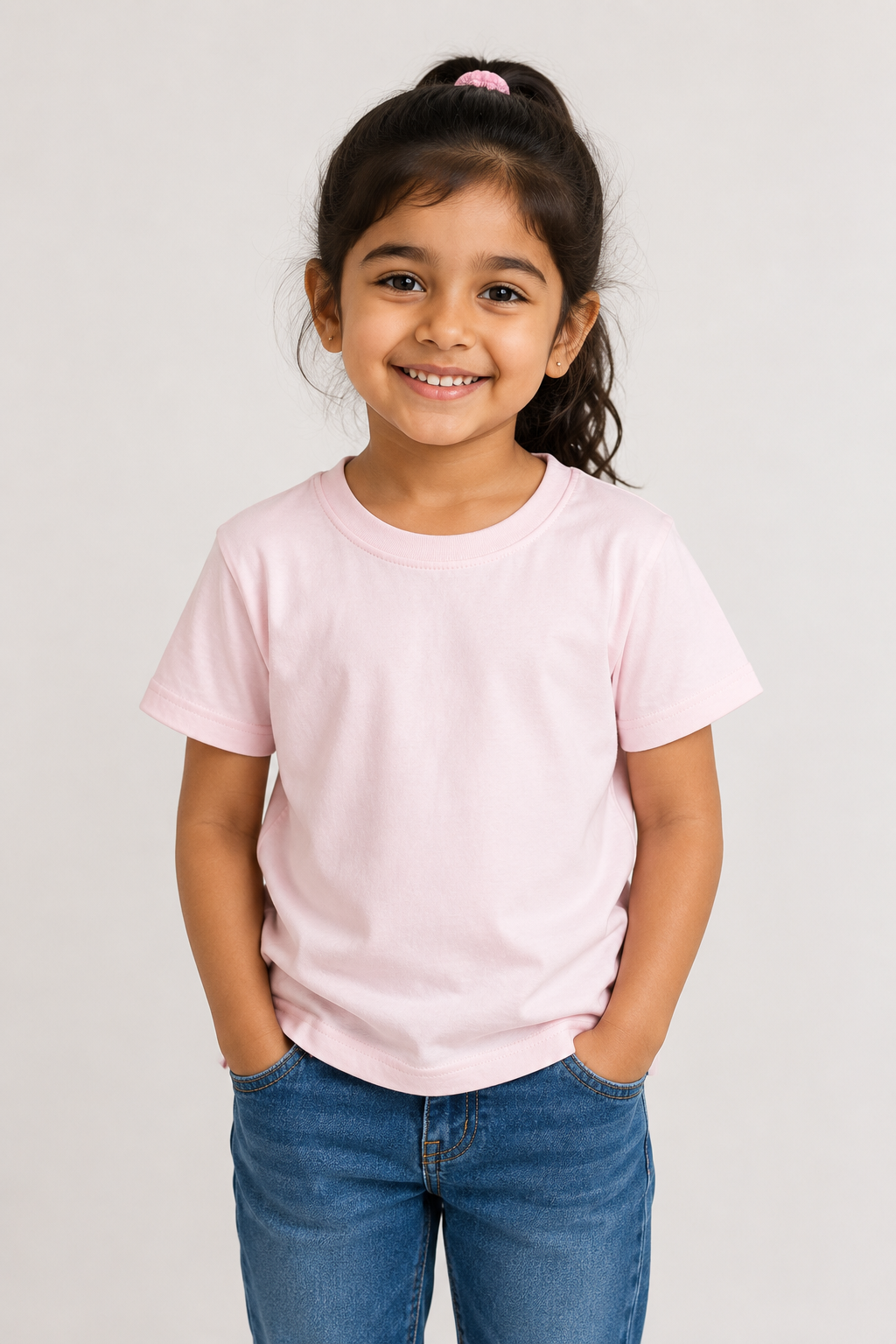 Custom Customized Kids T-Shirt 100% Cotton | Name, Image & Quote Printing | Half Sleeve Round Neck | Ages 1.5–6 Years | Red, Blue & Pink print view 4